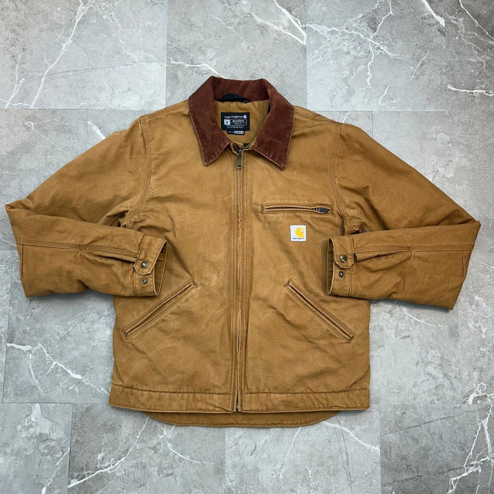 Carhartt Detroit Jacket Mens Small Faded Blanket Lined Workwear Coat J3828